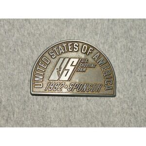 Vintage‎ 1992 U.S. Shooting Team Belt Buckle United States of America Silver